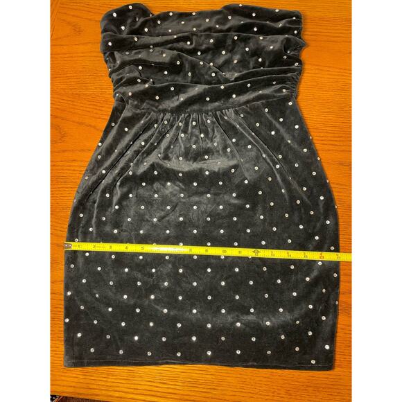 Victoria Secret plush lush little black dress womens small strapless rhinestones - Picture 9 of 12